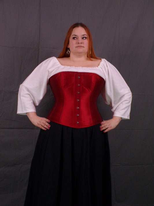 Edwardian Corset- Red Satin