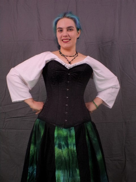 Sweetheart Corset- Black Brocade