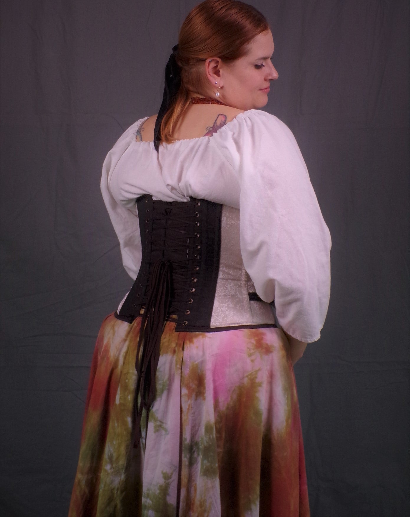 Underbust Corset- Ivory Brocade