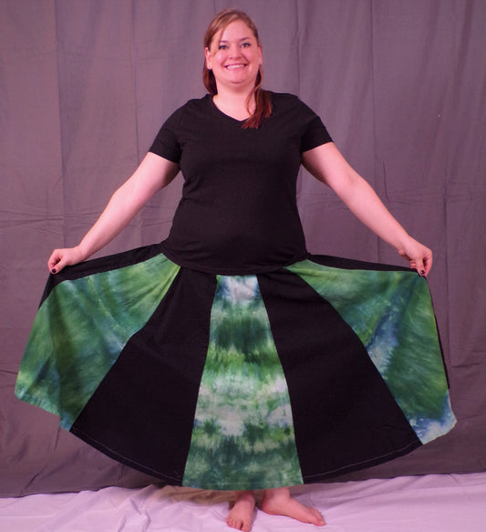 Long Skirt- Black Malachite