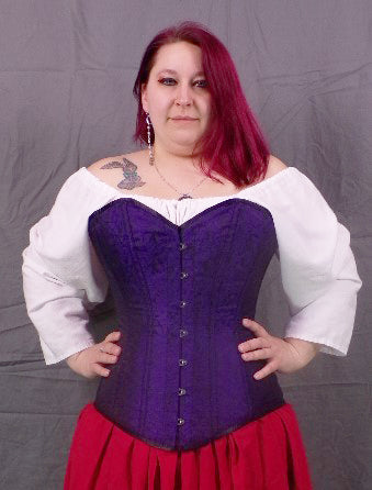 Sweetheart Corsets- Purple Brocade