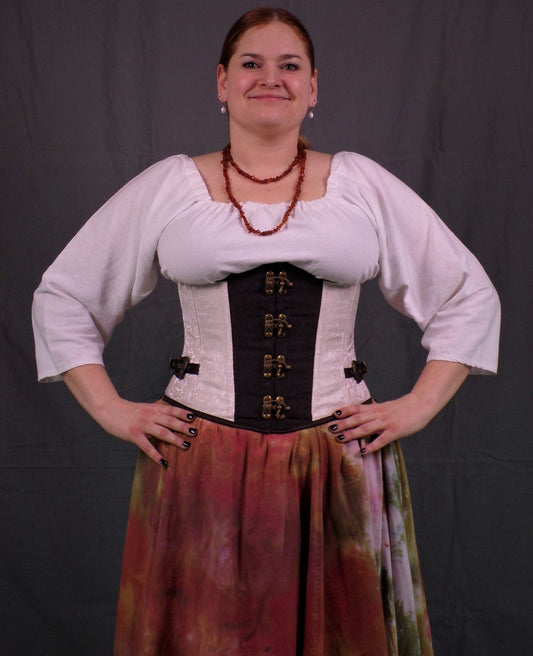 Underbust Corsets- Ivory Brocade